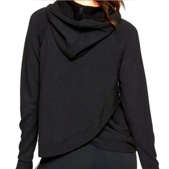 Athleta Tops - Athleta Women's Criss Cross Back Black Modal Hoodie - Sz Small